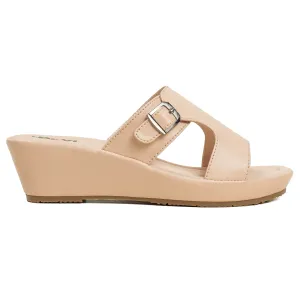 Vibrant Ladies Beige Heel Sandal