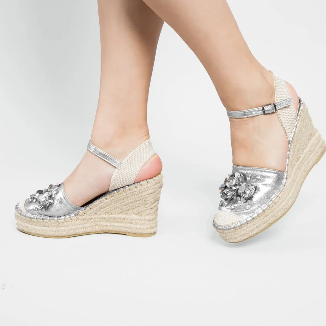 Wedge Shoe Espadrilles Elba Metal
