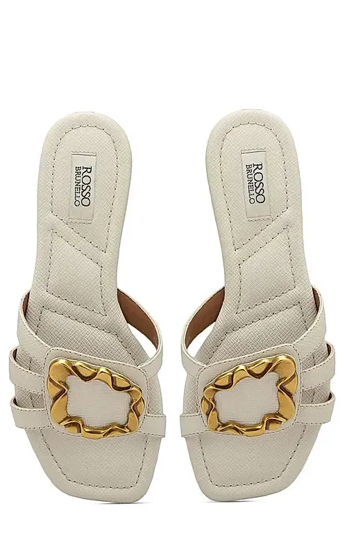 White Embellished Flats