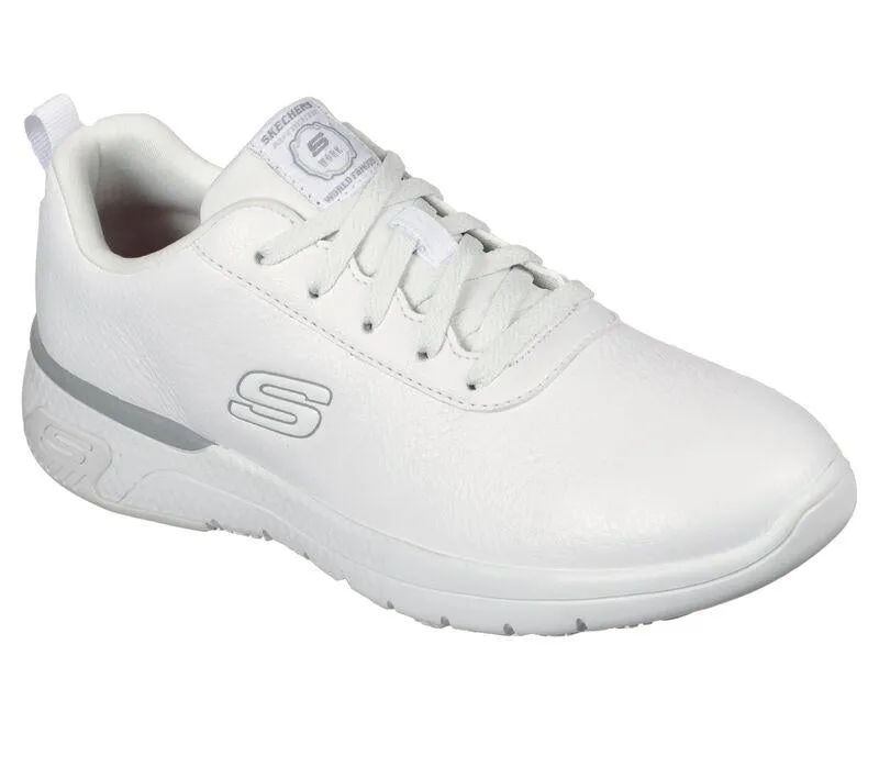 Women's Wide Fit Skechers 108010EC Marsing Gmina Slip Resistant Trainers